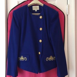 Royal Blue Valerie Stevens Jacket/Skirt Suit